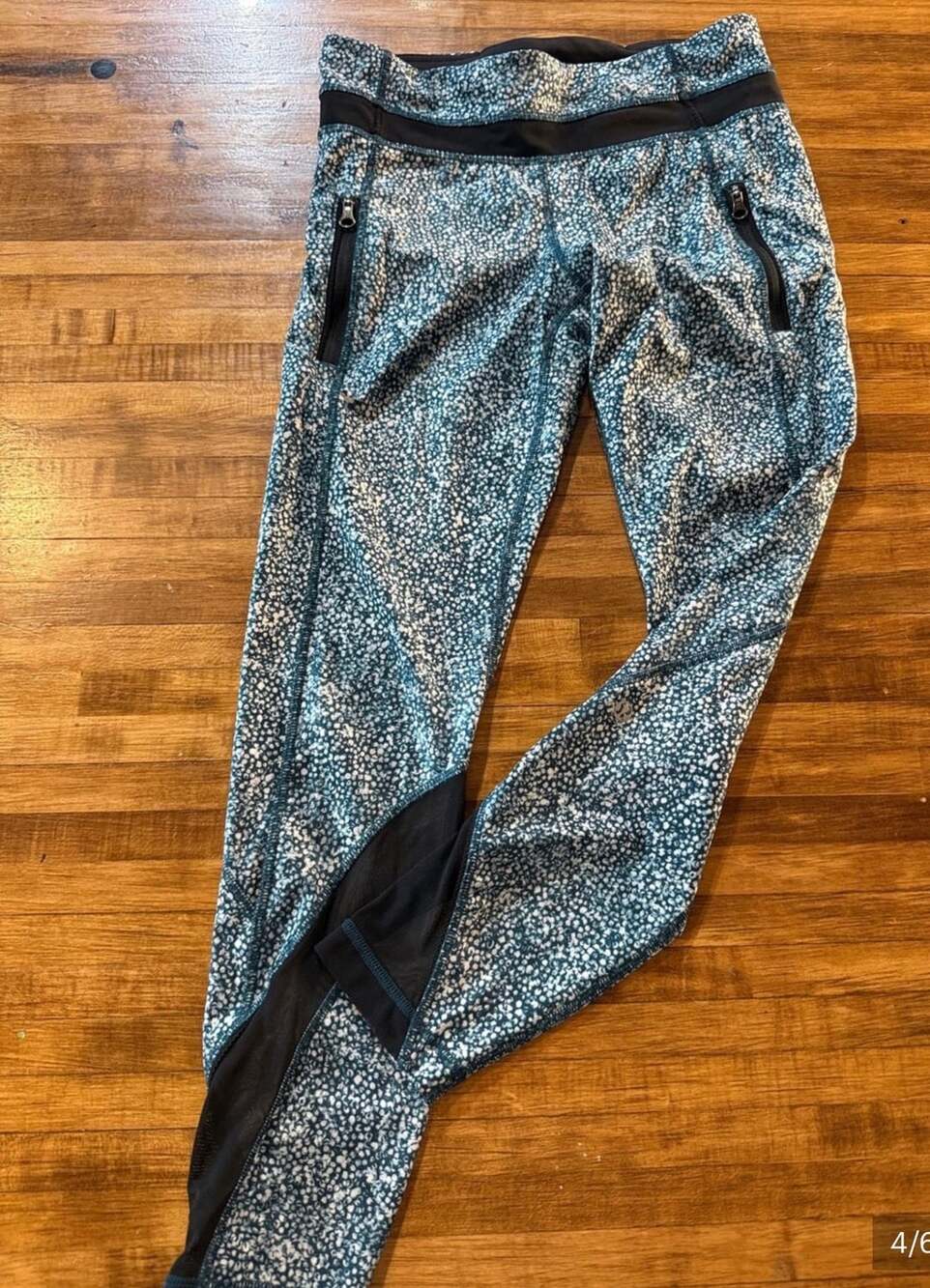 Lululemon Inspire Tight II Pebble Alberta Lake Black 6 Teal (g17)